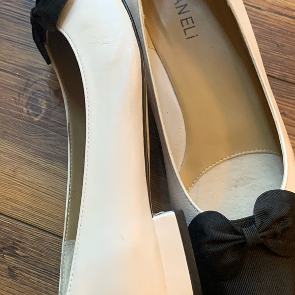 Vaneli Women's Black and White Bow Flats size 9 M - Picture 8 of 11